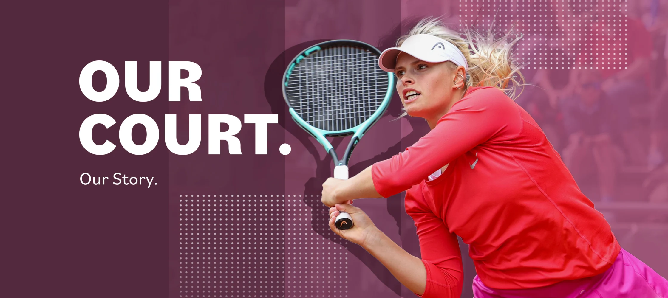 Werbebild mit Tennisspielerin – Querformat